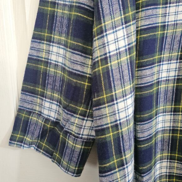 The Vermont Country Store Unisex Cotton Flannel Night Shirt Large Pajamas - Picture 5 of 8